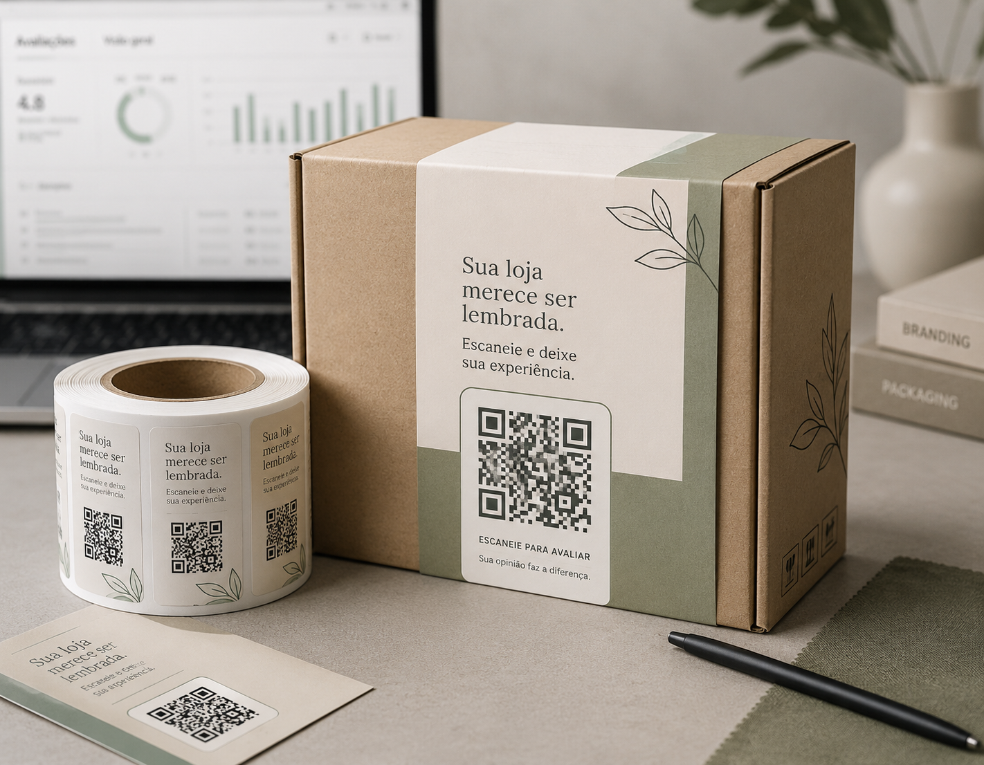 Marca usando embalagem com QR Code para pós-venda, recompra e cupom de fidelidade